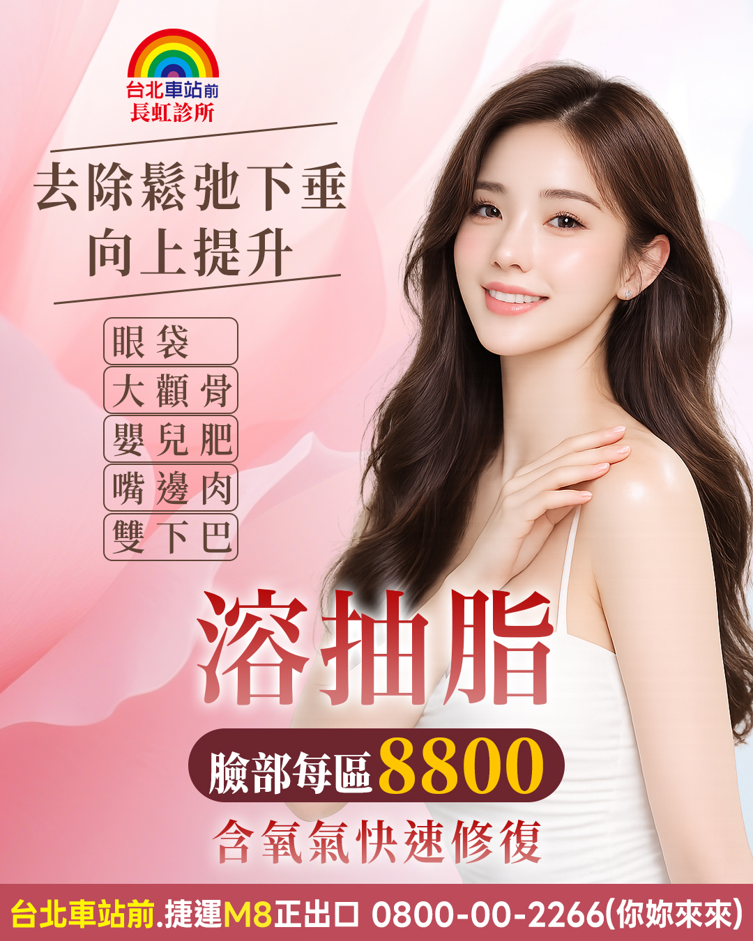 長虹診所 抽溶脂｜臉部雷射溶脂 形象圖